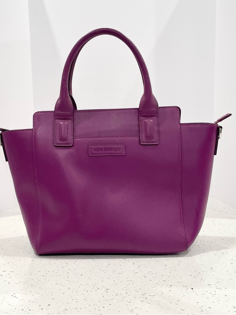 Vera Bradley Magenta-Trim Tote Handbag
